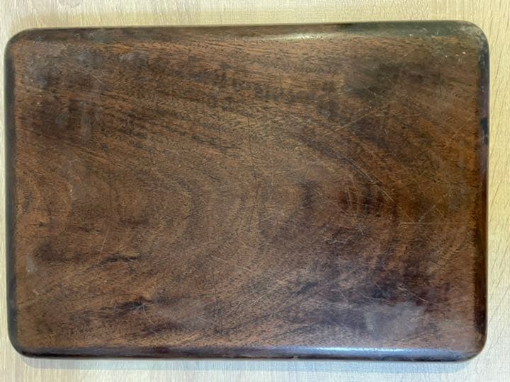 中国古玩  唐物 清時代紫檀細密彫 漢詩図茶盆