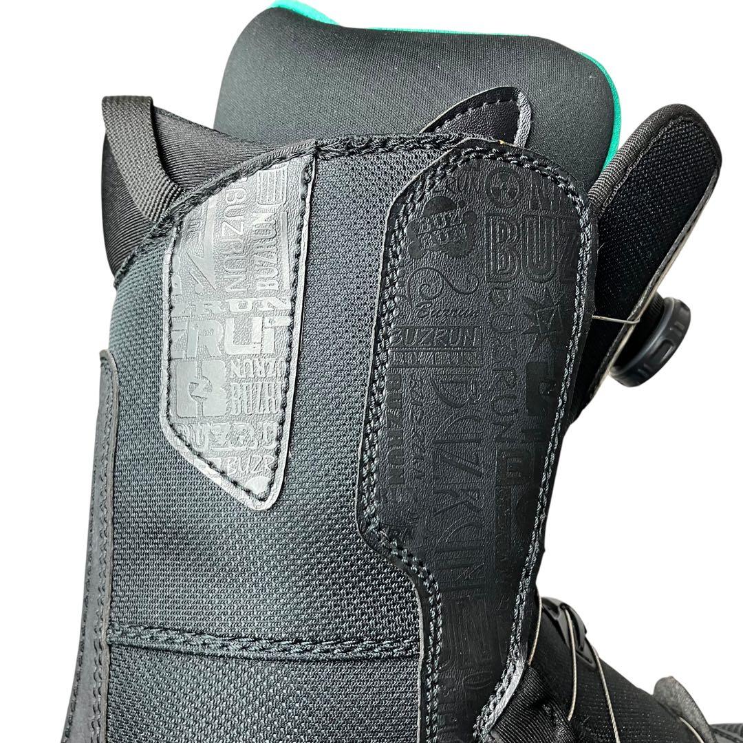 【美品】BUZRUN バズラン スノーボードブーツ ブラック/グリーン 26cm