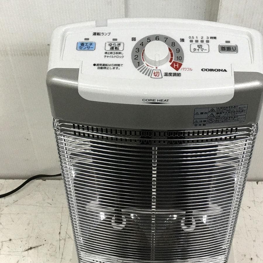 コロナ　DH-1218R 電気ストーブ コアヒート シーズヒーター 首振り機能
