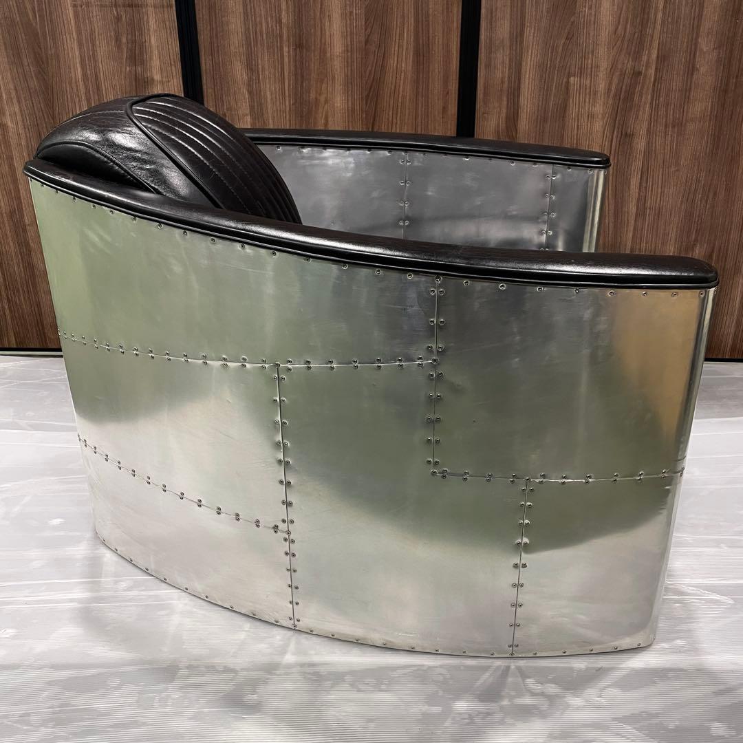 ◎レア 1人掛けソファ アビエイター アメリカンビンテージスタイル アルミ