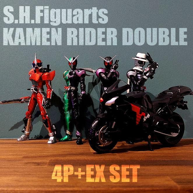 S.H.Figuarts 仮面ライダーダブル　4種+1台セット【ジャンク】