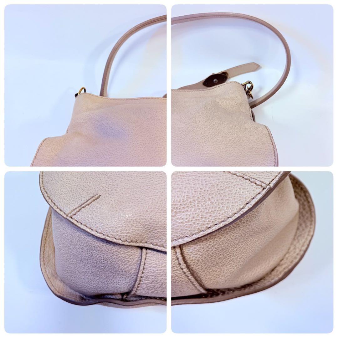 Burberry オールレザー ワンショルダーバック シャドーチェック 2way