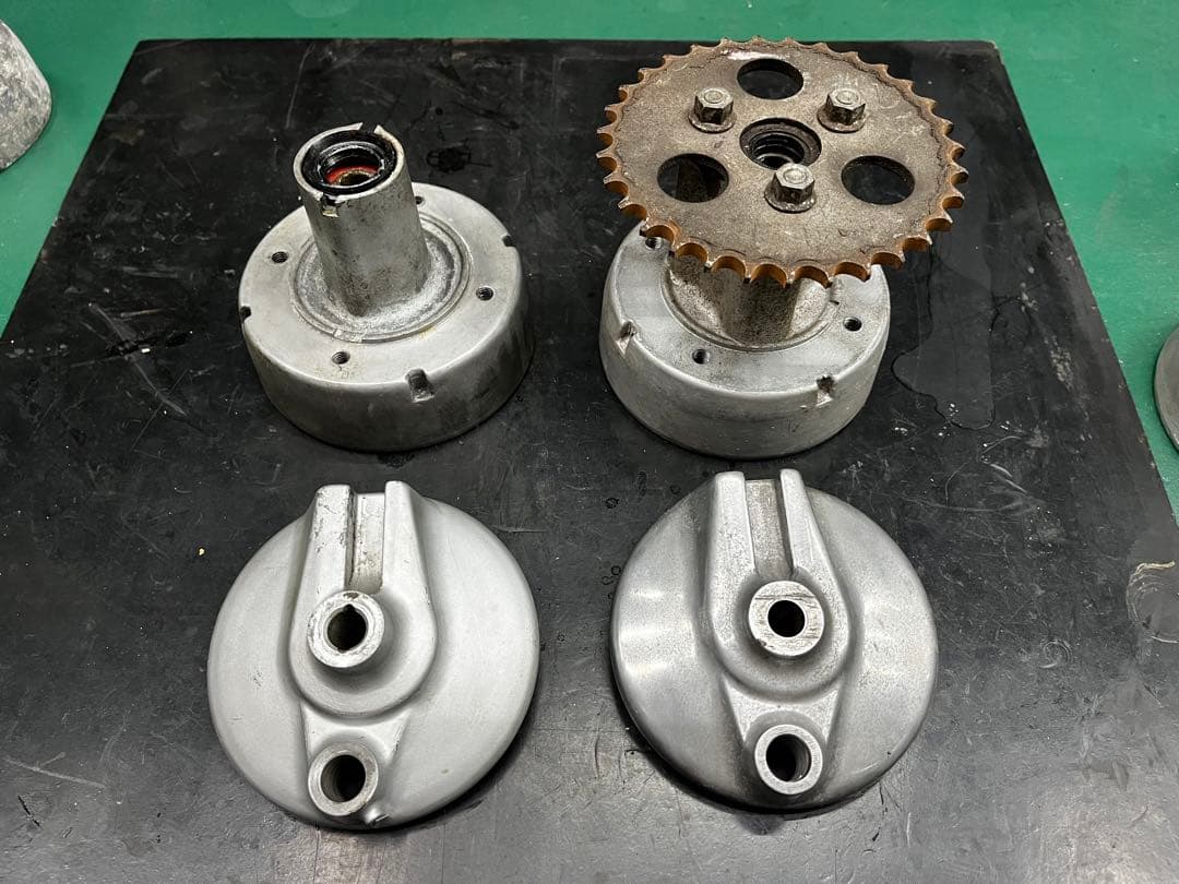 ホンダ純正　6Vモンキー　前後ハブセット ブレーキパネル付き