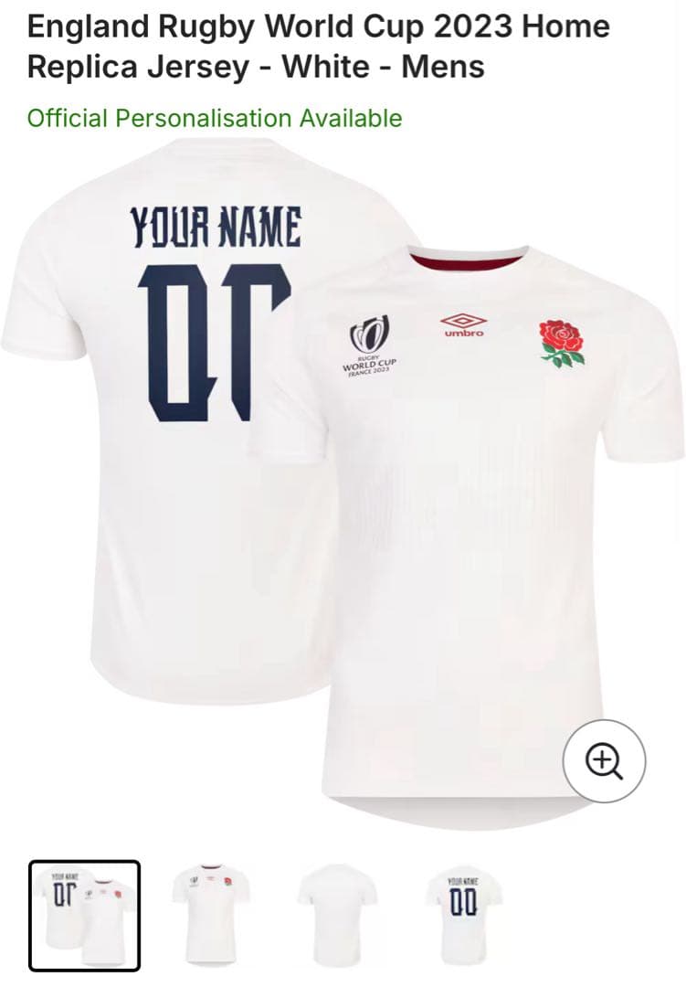 イングランド代表 RWC2023 オーウェン・ファレル レプリカジャージ L