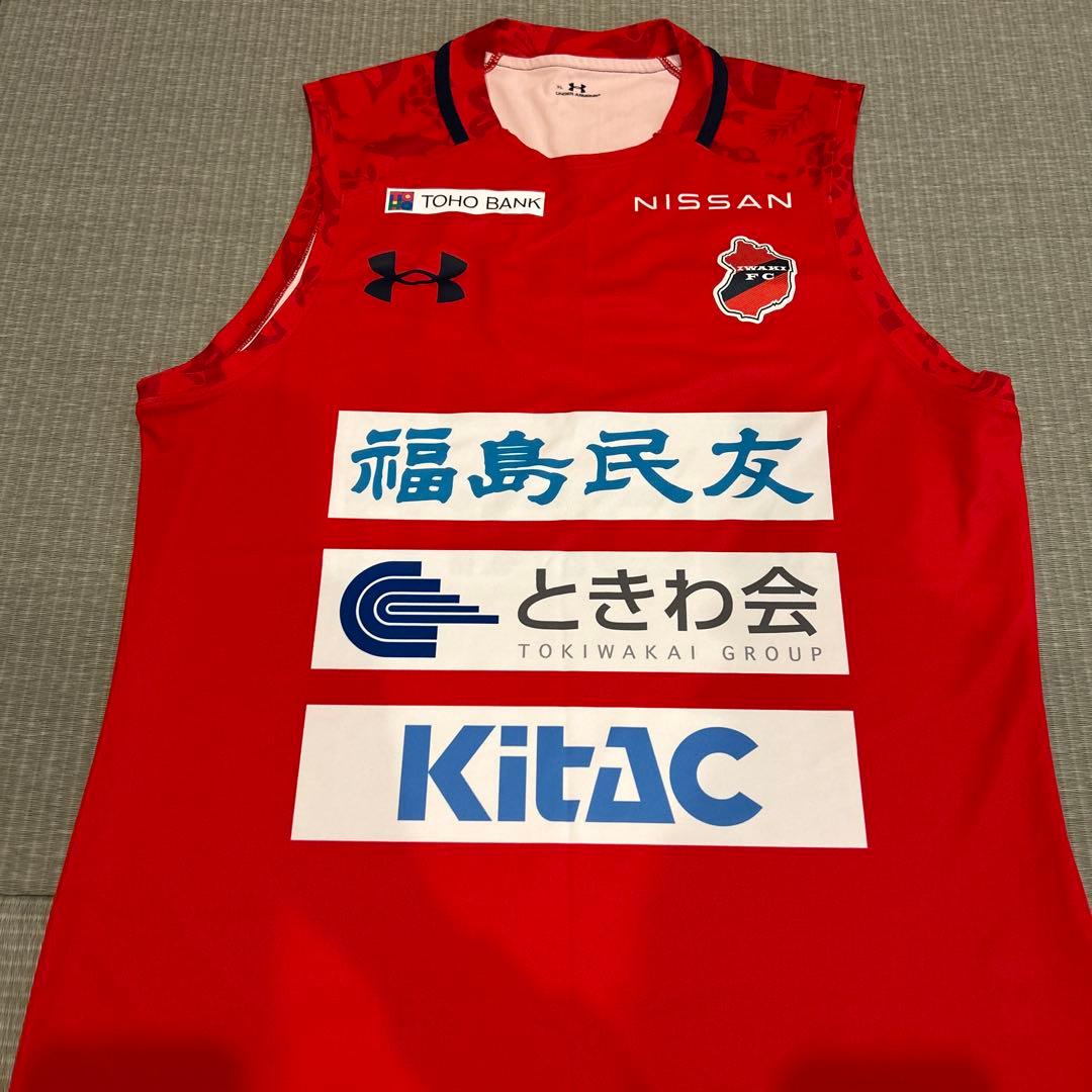 いわきFC練習着Under Armour 赤 タンクトップ　XLサイズ