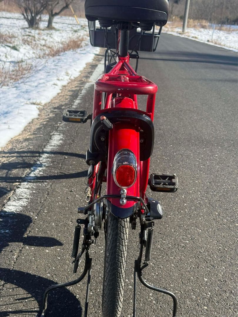 Guytto 赤 電動アシスト自転車 バスケット付き