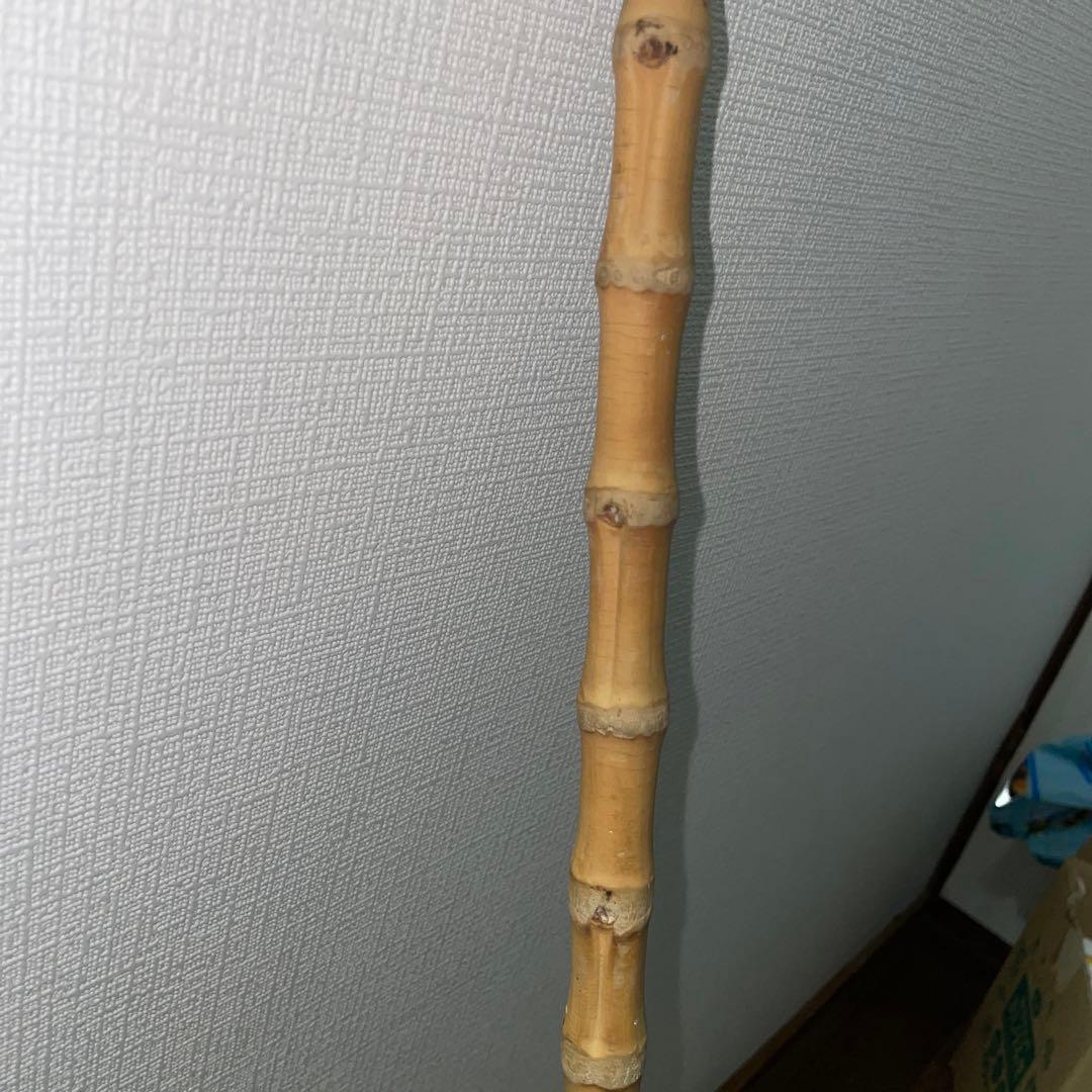 根鞭　ステッキ　竹　杖　アンティーク　ねぶち　曲がり竹
