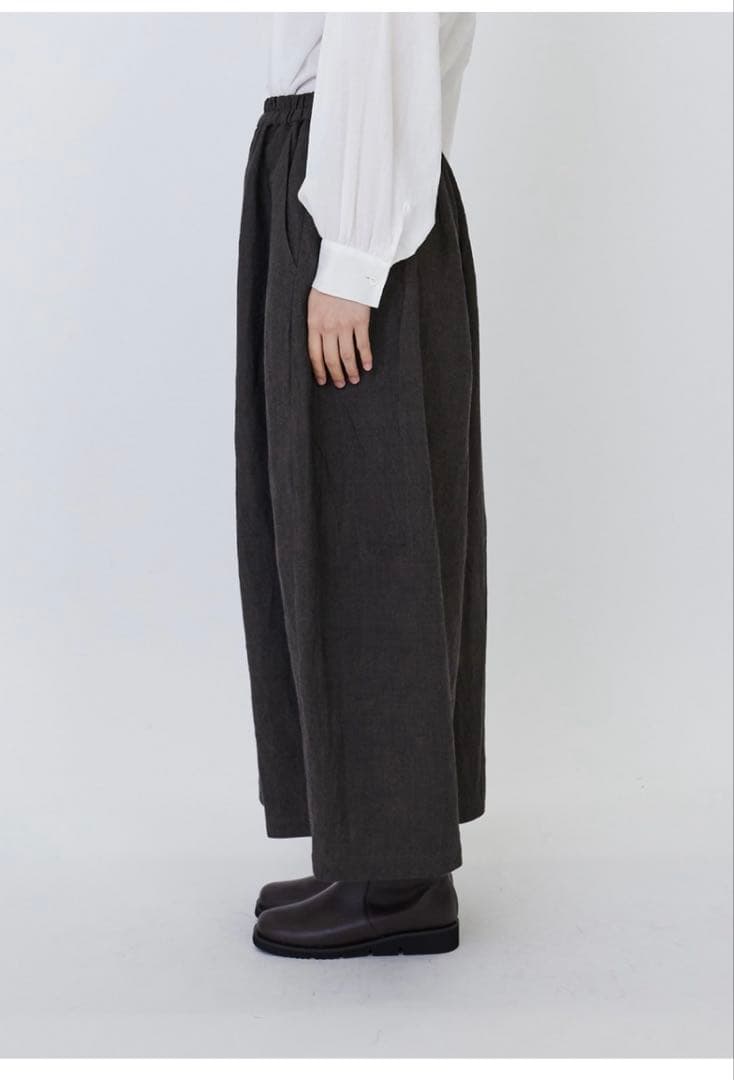 未使用定価3.3万円ロワズィールLOISIRバンブーリネンボトルシルエットパンツ