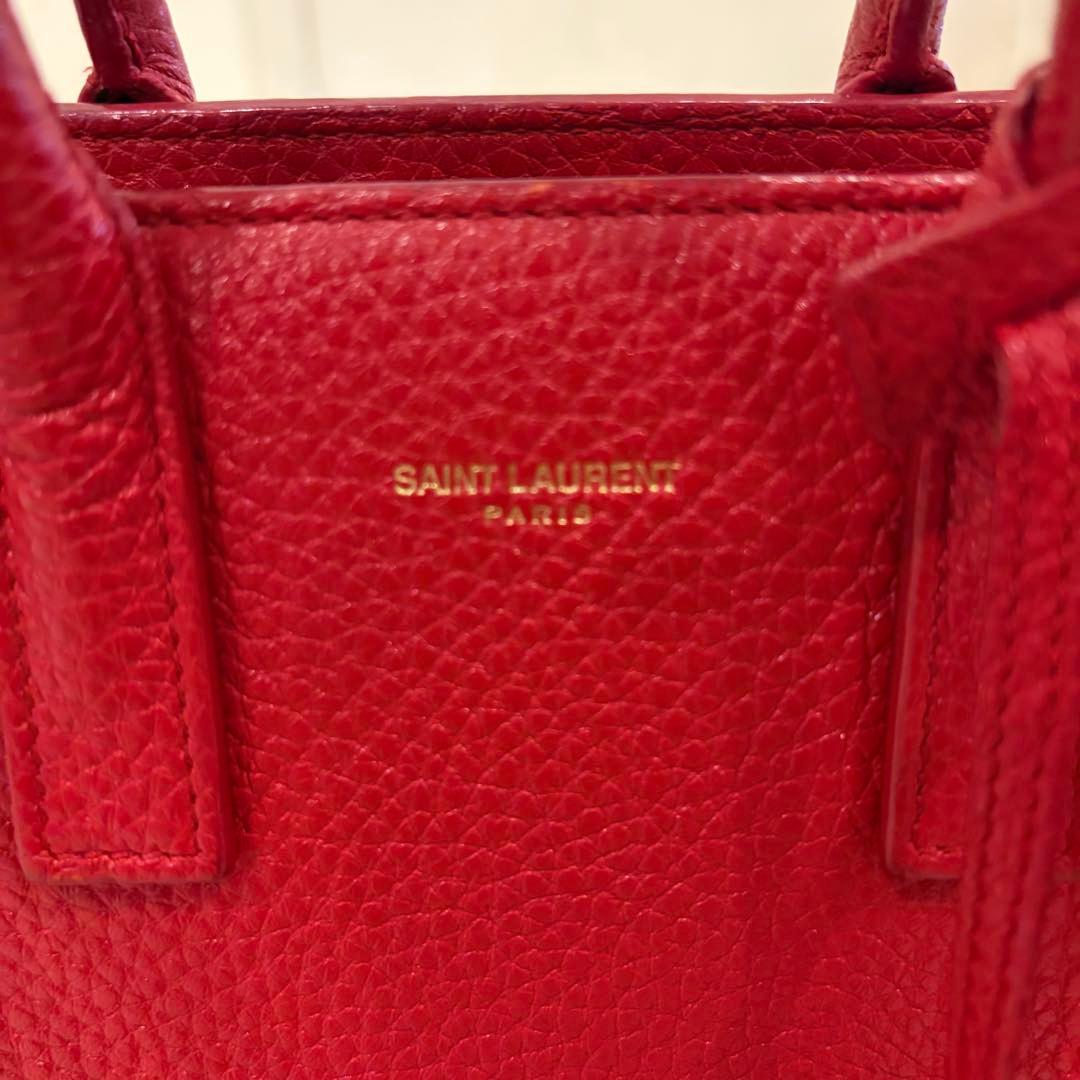 SAINT LAURENT レッド ハンドバッグ　サックドジュール