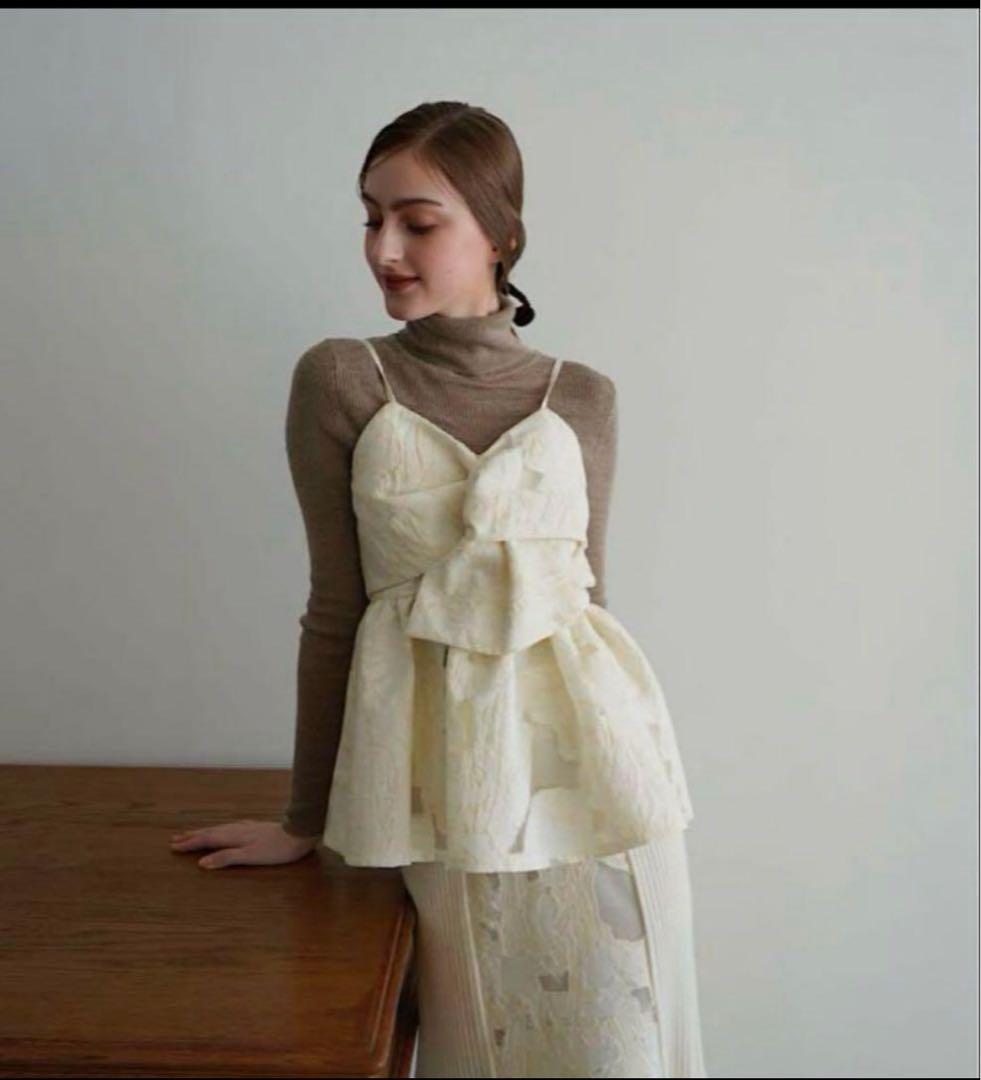 トップス Acka jacquard peplum bustier