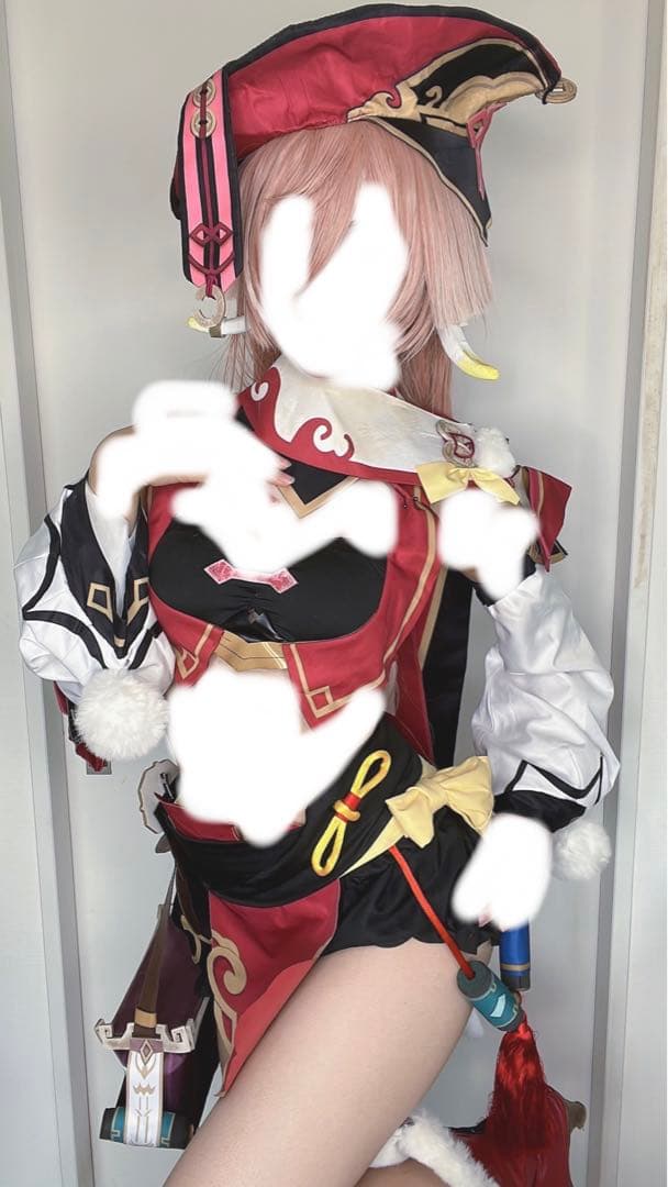 煙緋 コスプレ フルセット 原神 ウィッグ付き 靴付き 難あり