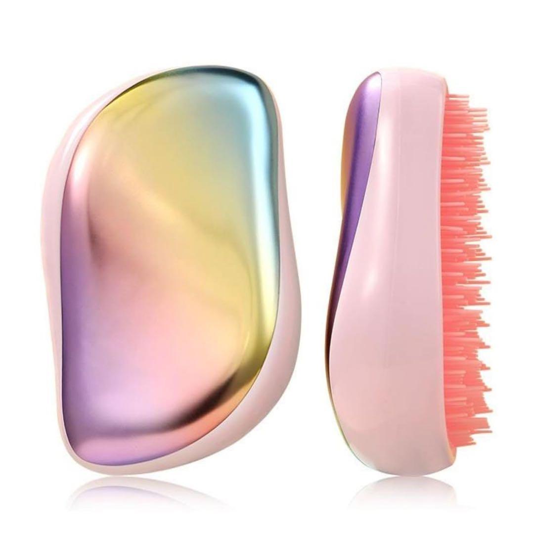 ヘアブラシ おしゃれ カバー付きコーム 絡まないくし 洗髪用ブラシ 女性