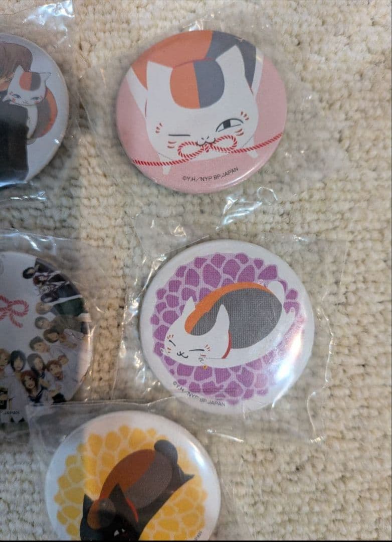 夏目友人帳　一番くじキャラバン　おみくじ会場限定缶バッジ　夏目貴志　全員集合