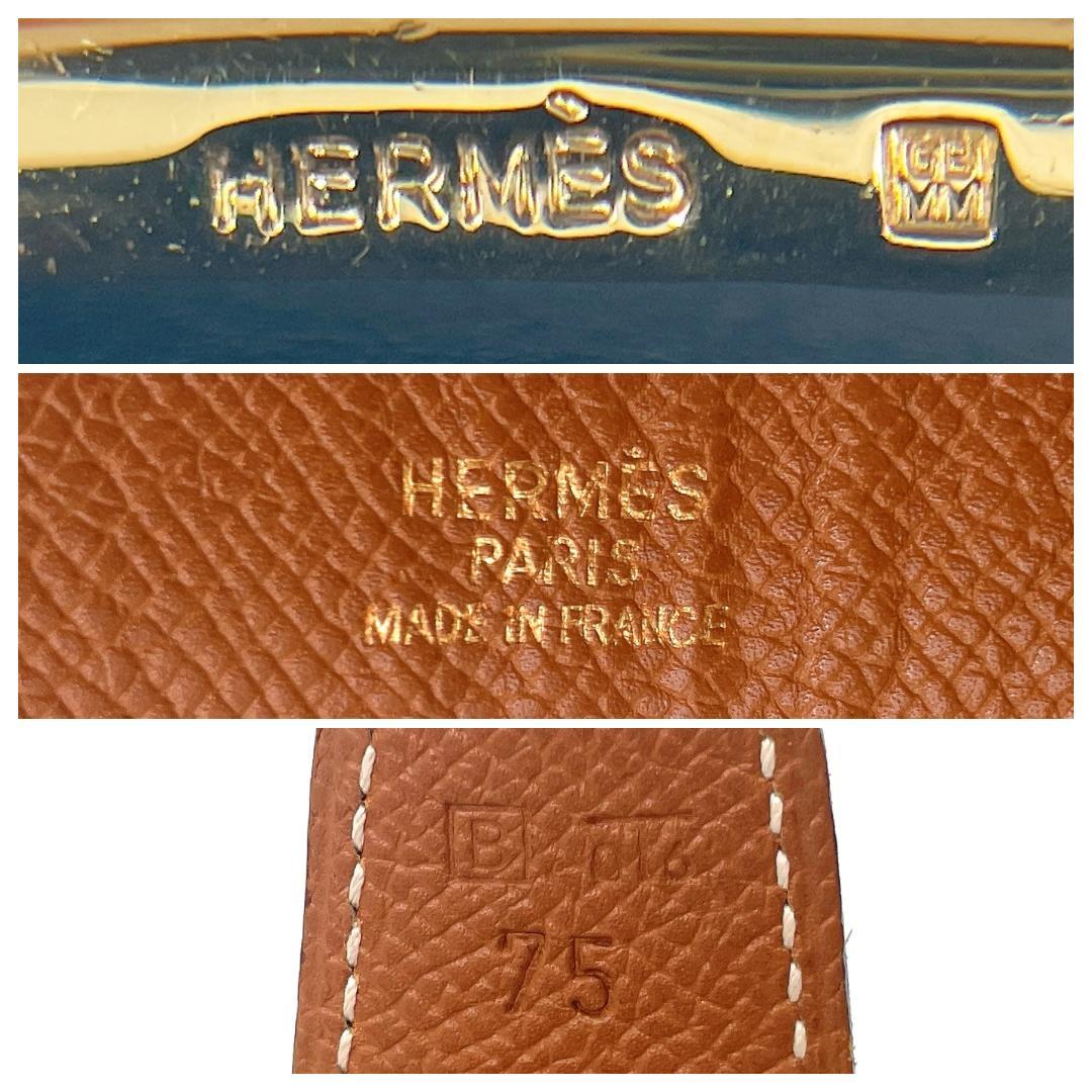 ■美品■ エルメス コンスタンス Hバックル ベルト レザー ブラック ブラウン