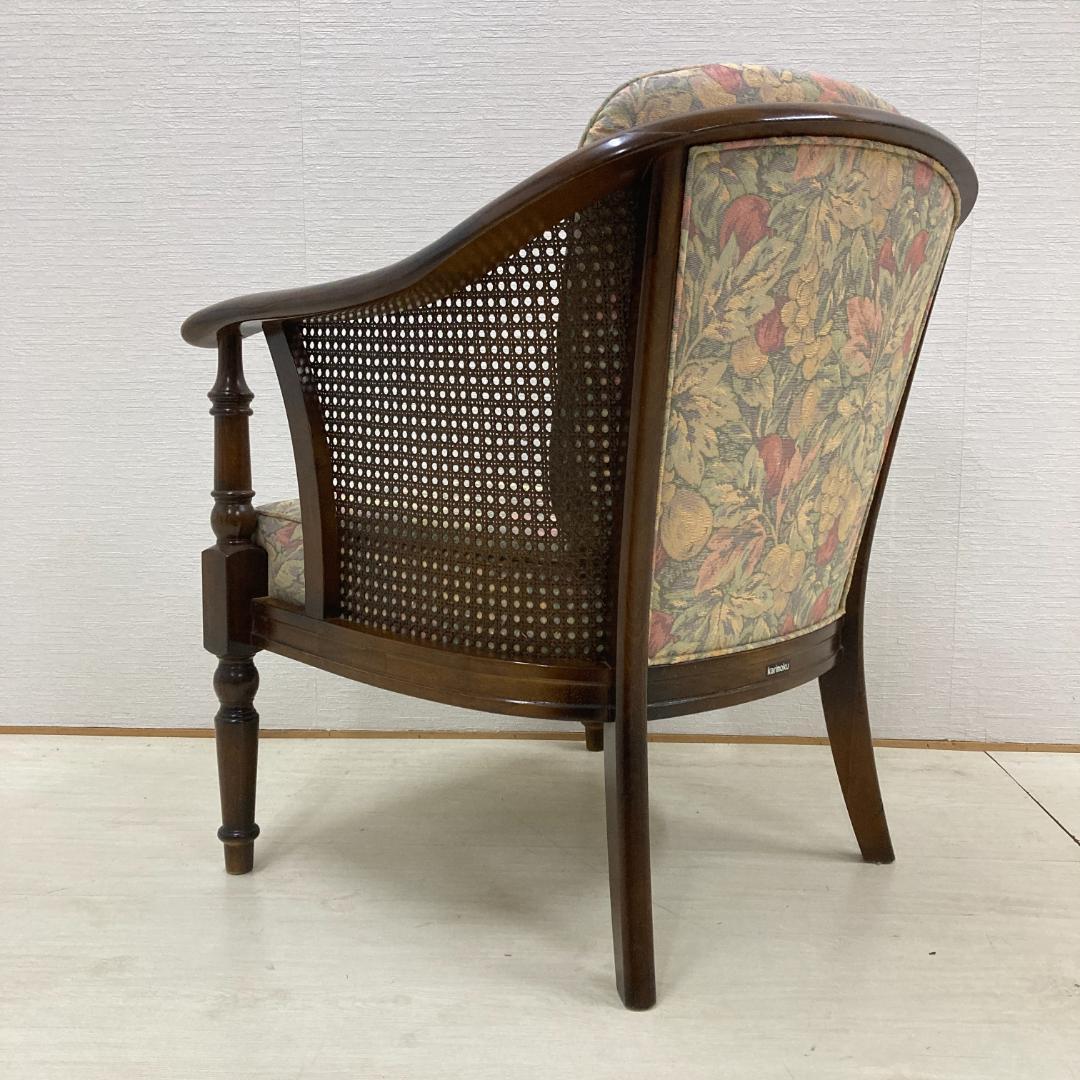 【カリモク】コロニアル　アームチェア　一人掛けソファ　シングルソファ