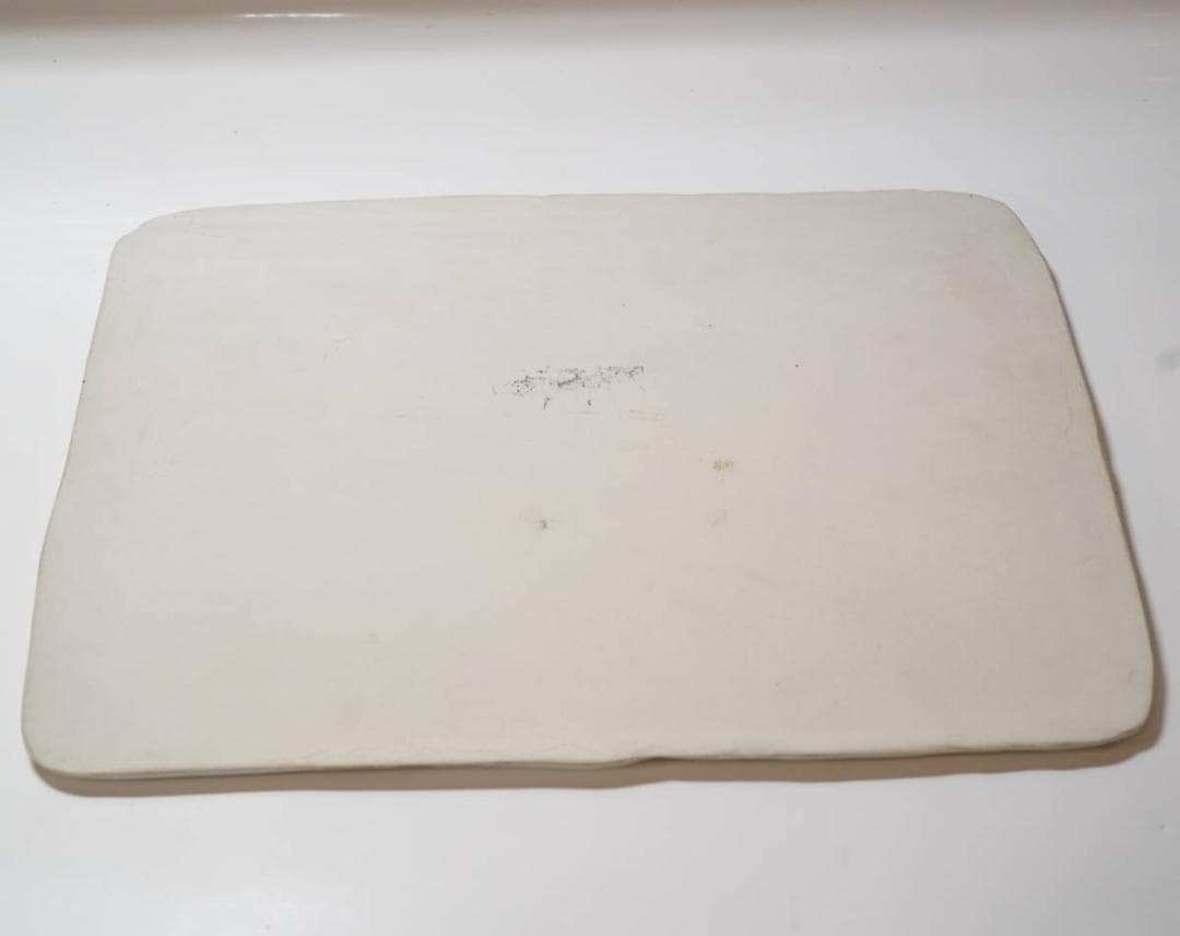 NA3268 九谷焼 泰山窯「武腰敏昭」作 色絵梅の図飾陶板 大皿