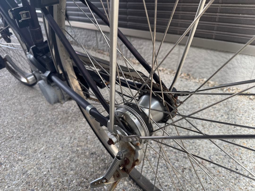 引取限定 パナソニック 電動アシスト自転車 シティタイプ ブラウン 前カゴ付き