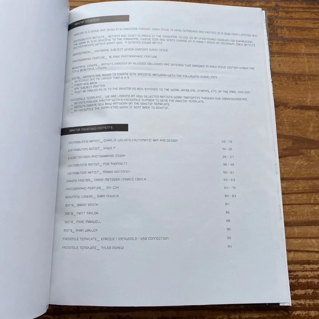 KAWS ARKITIP Magazine カウズ 1000部限定 雑誌 写真集