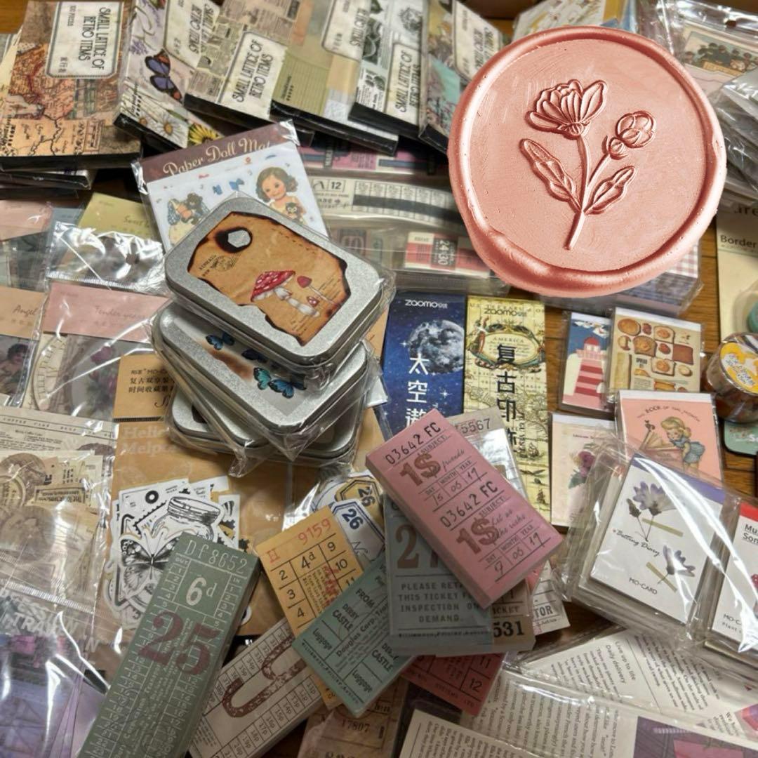 海外コラージュ素材紙 大量まとめ2★新品未使用