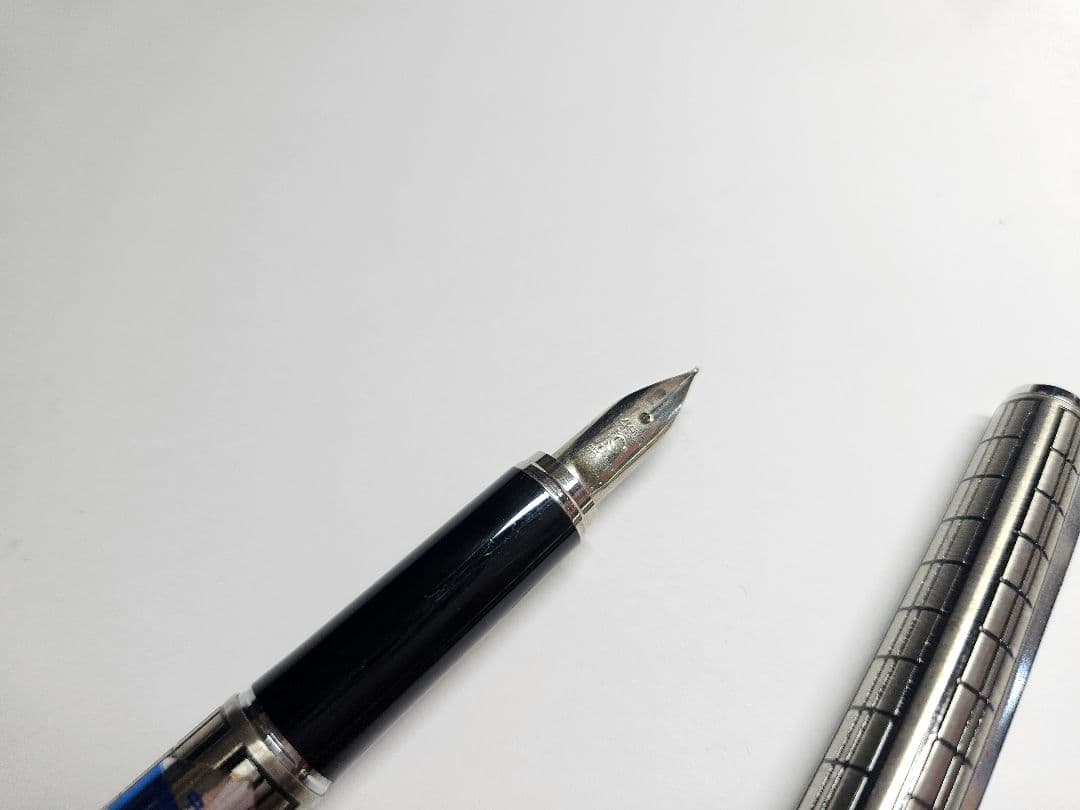 セーラー万年筆 Riviere リヴィエール 14K WG 食刻 格子柄 廃盤