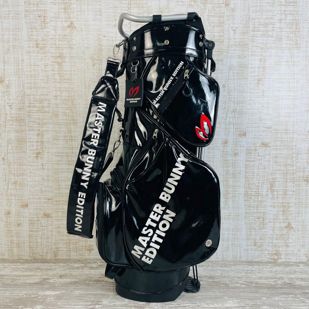 マスターバニーエディション　総エナメル　スタンド　キャディバッグ　ブラック9型