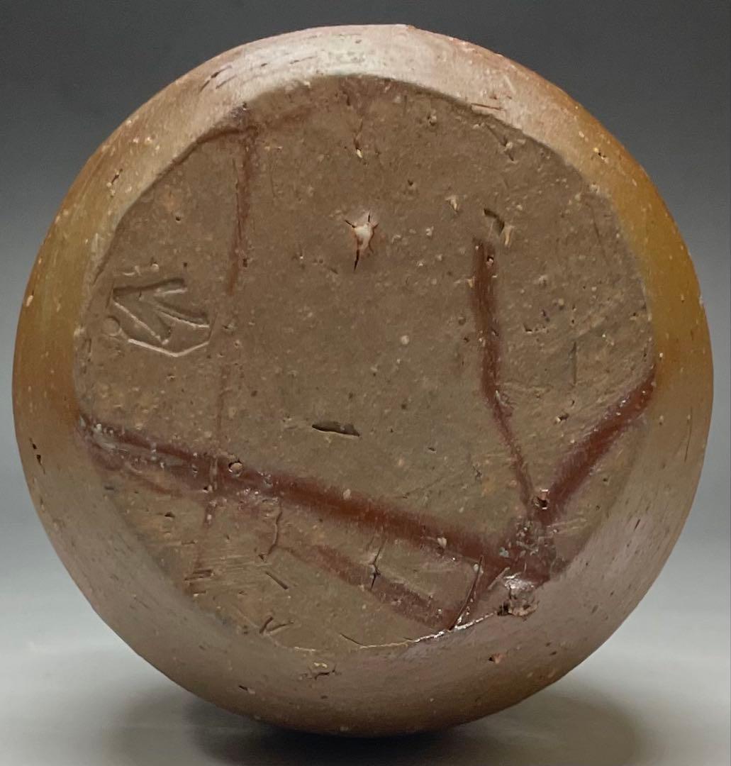 県指定重要無形文化財　金重道明　備前徳利　備前焼　共箱　d517