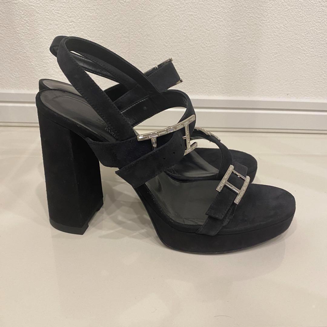 【大SALE】美品・正規品HERMES エルメス サンダル 黒 24cm