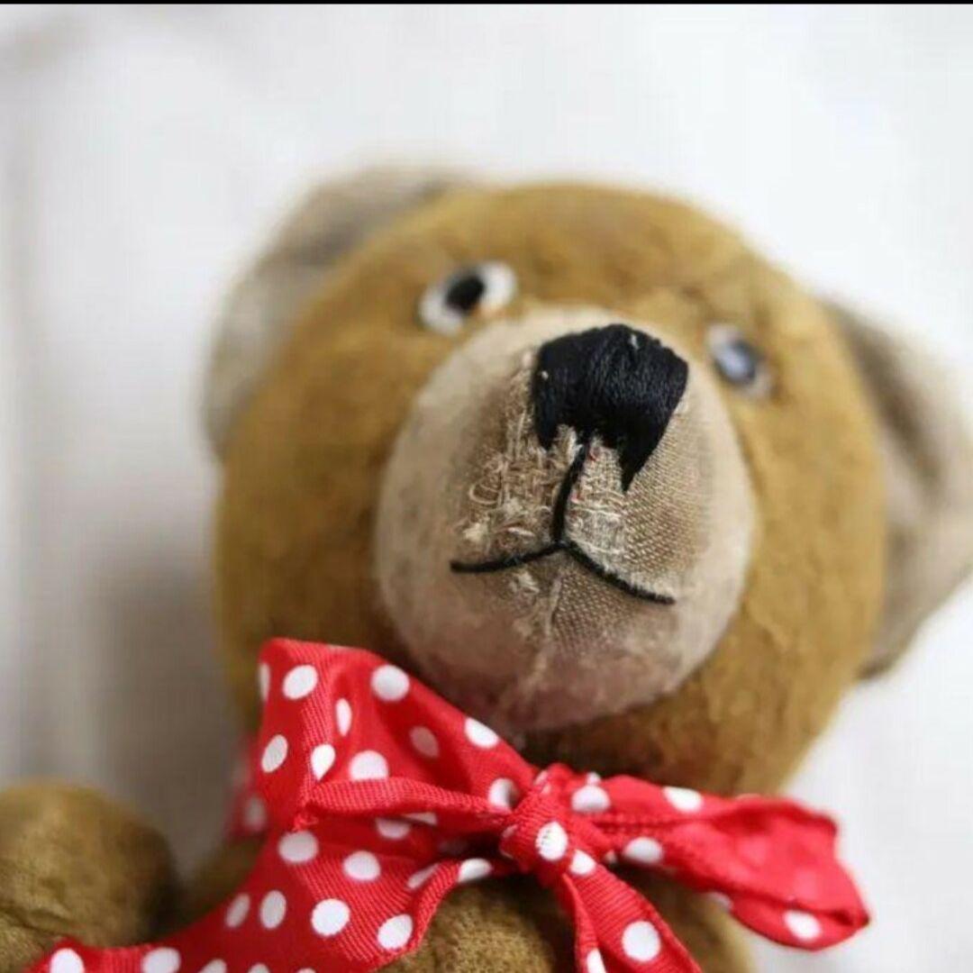 アンティーク 丸顔の古い テディベア フランス