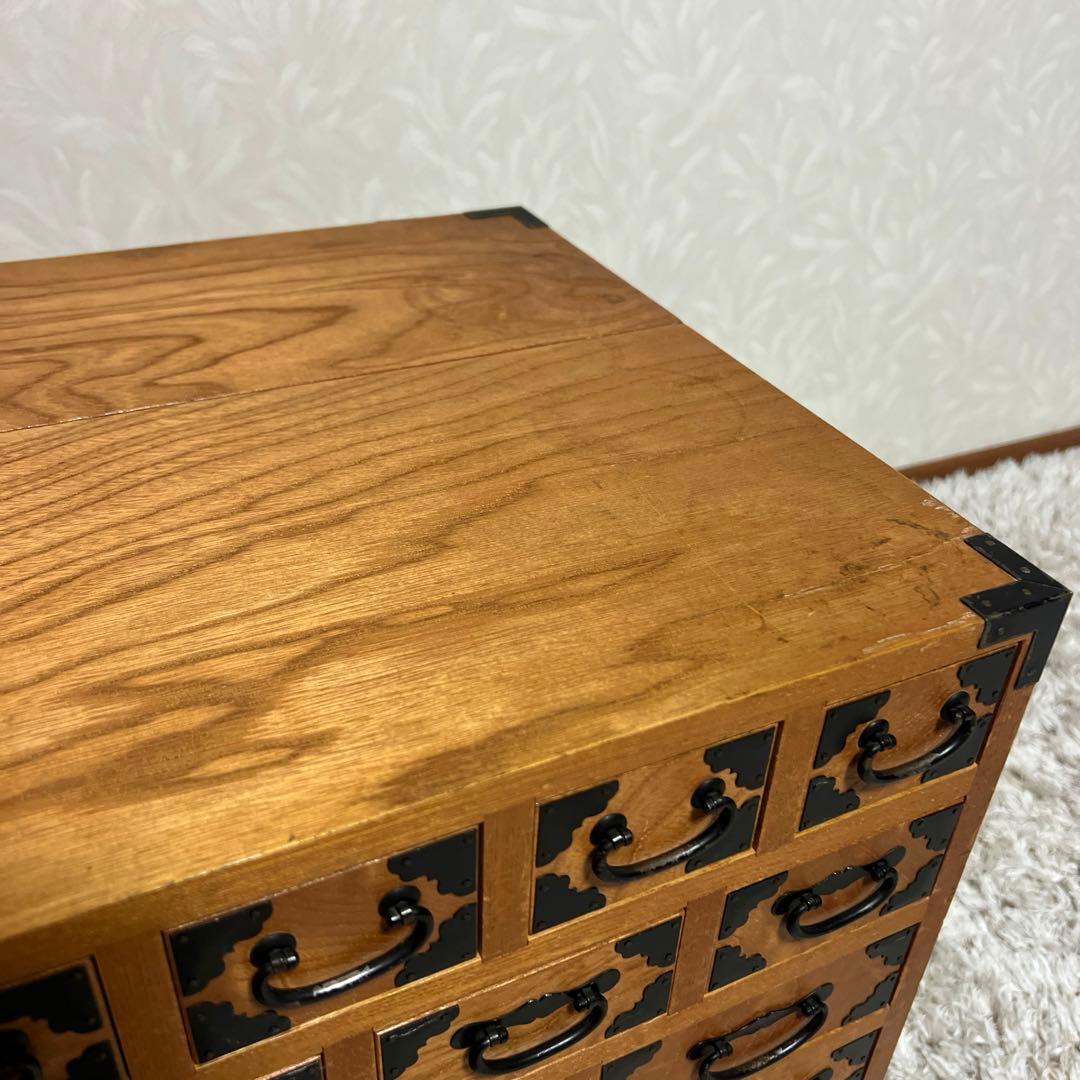 骨董品　薬箪笥　薬箱　小箪笥　5段小引き出し17杯 昭和レトロ 小物入れ ②