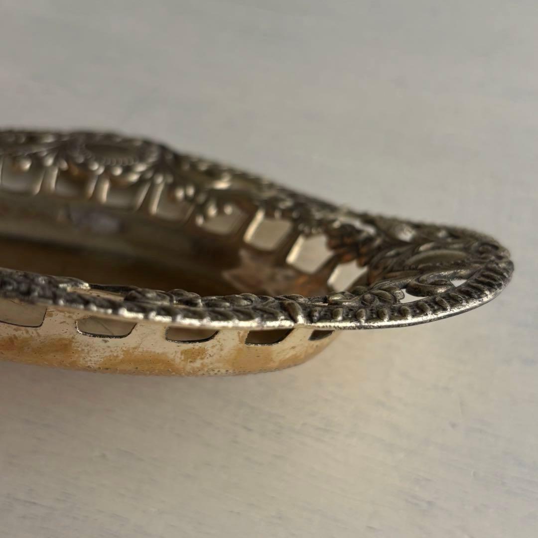 【フランス】ca.1900 アンティーク トレイ ヴィクトリアン シルバー色