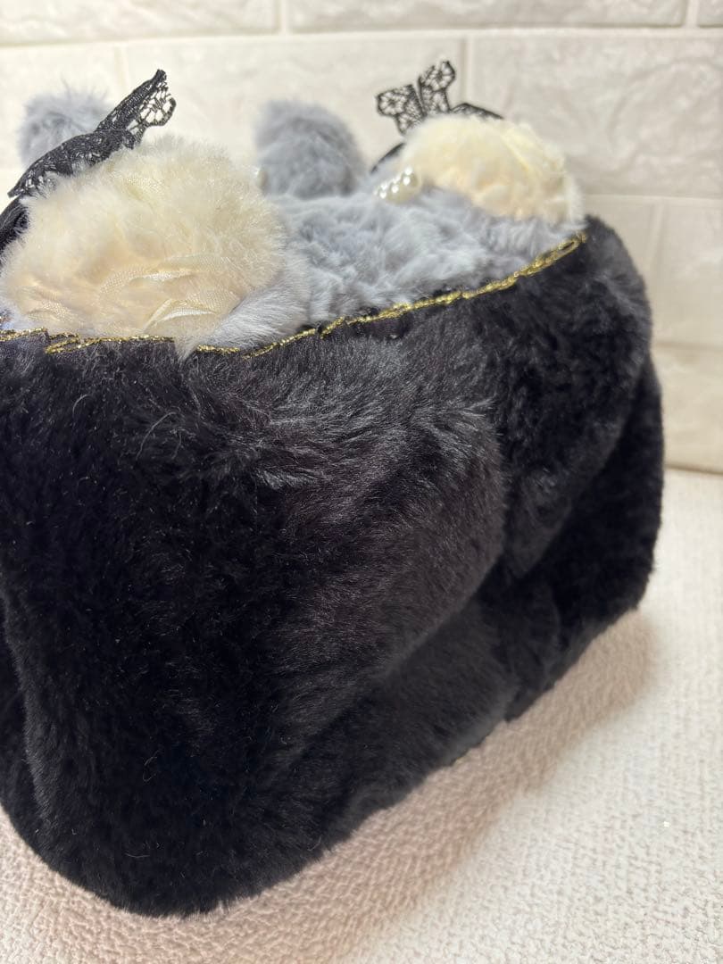 山*ば様 コヤンイサムチョン　ファーバッグ　ギムくん　グレーうさちゃん