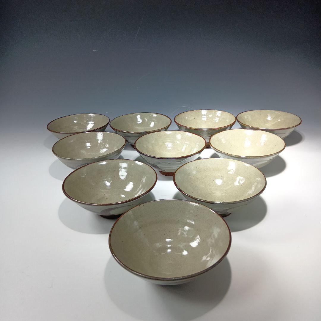 値下げ茶道具　絵唐津数茶碗10客　福森研晃作　 共箱　美品