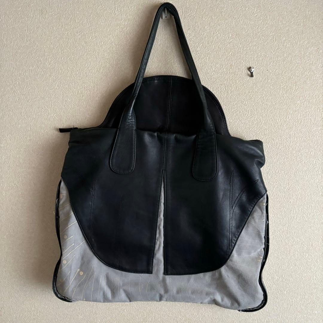 Mariana Mendez マリアナ・メンデス トートバッグ 黒革×布