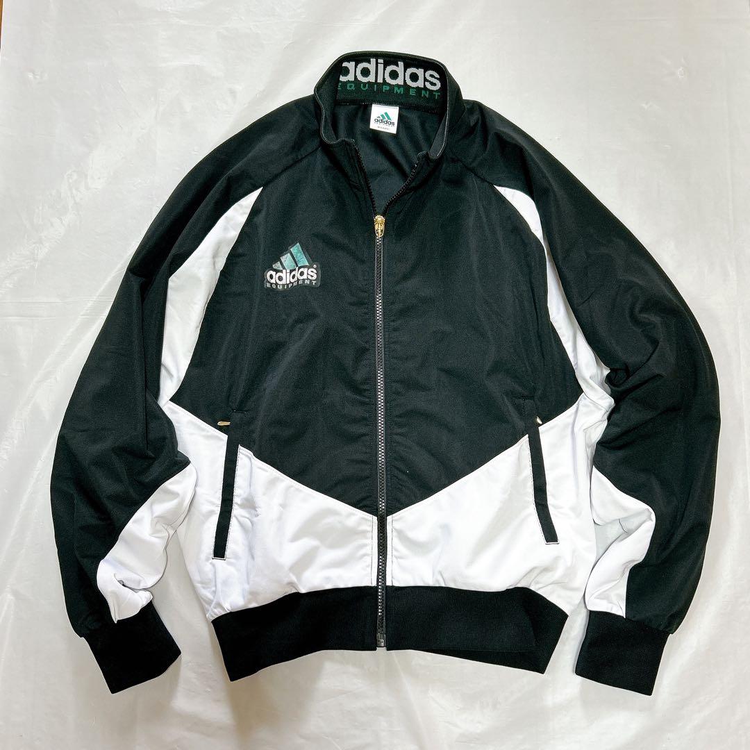 【希少】90s adidas EQUIPMENT ジャージ 上下 L ブラック