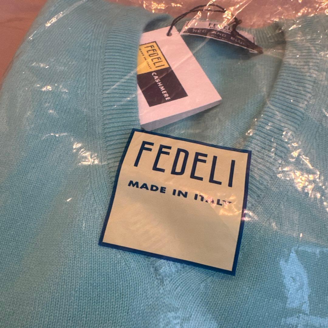 FEDELIフェデーリ　カシミヤ100%ニット ティファニーブルー 未使用