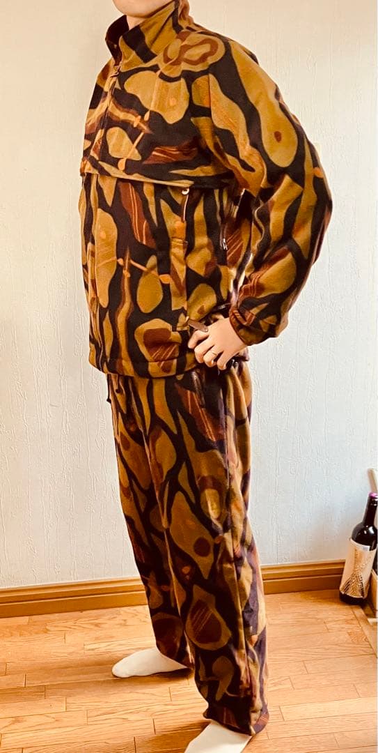 希少美品★アングラーズハウス★ゴアウィンドストッパーフリース上下★カモブラウン