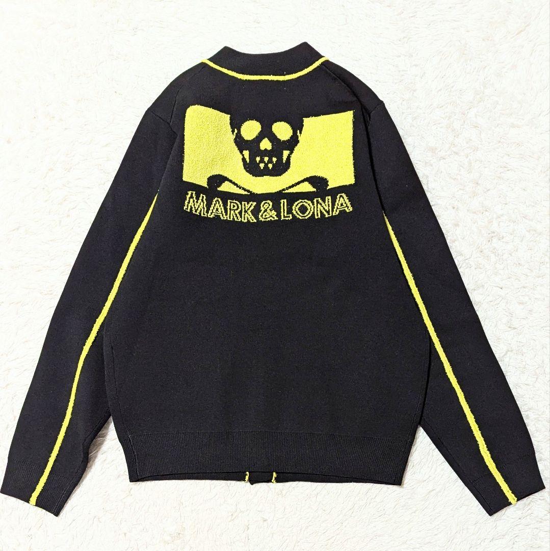 極美品◎マークアンドロナ 2024年 Pave カーディガン スカルロゴ 黒 M