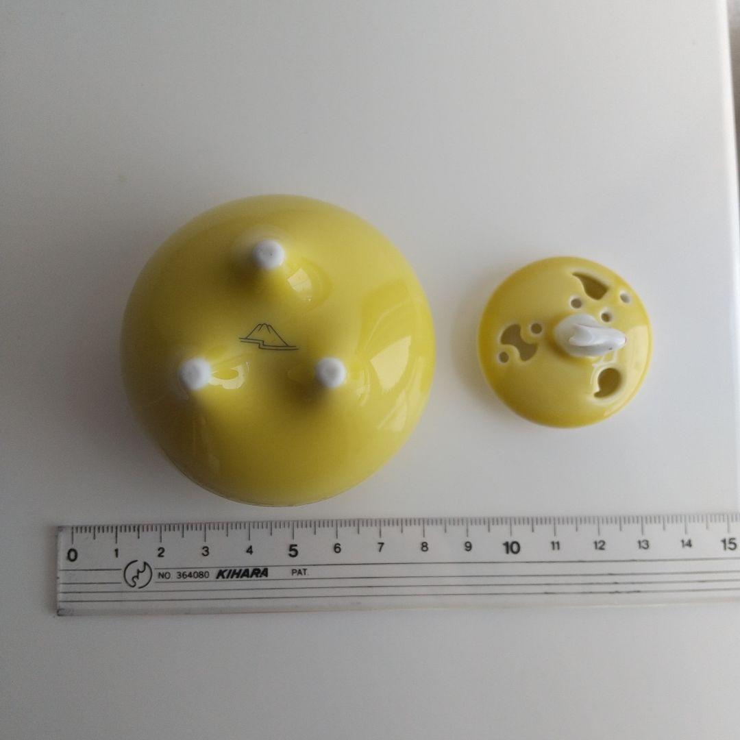 香炉　うさぎ　縁起物　黄色　金運