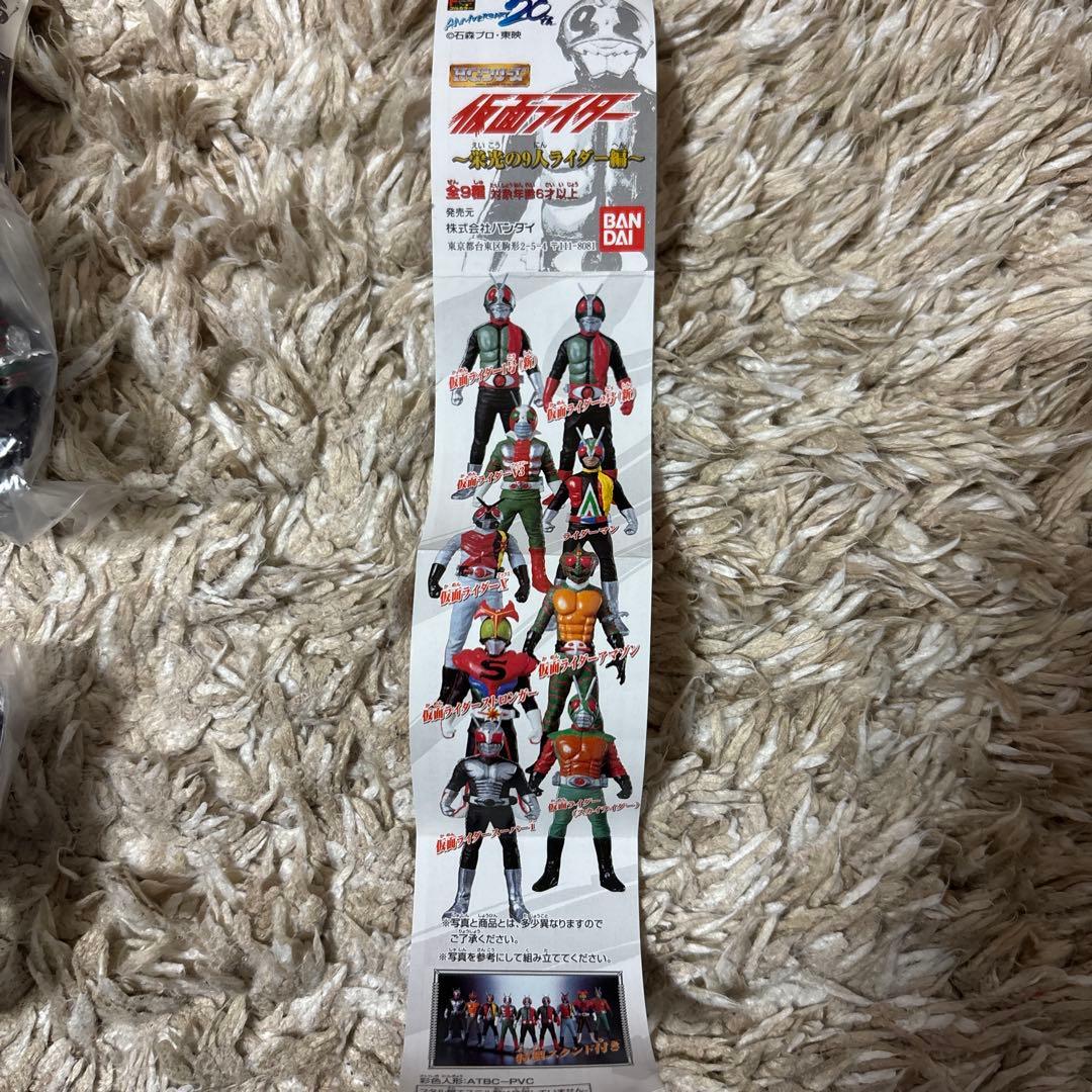 新品 HG仮面ライダー20　栄光の9人ライダー編 全9種 & ブラック3種