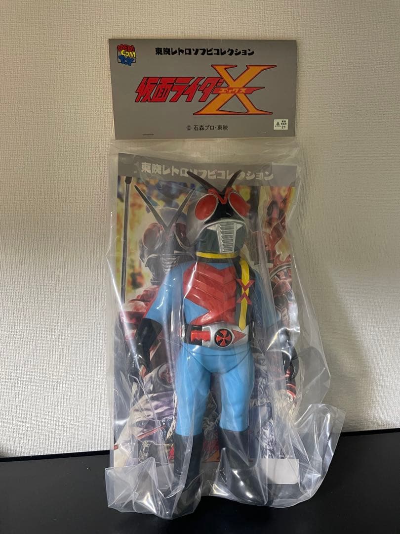 仮面ライダーX 新色 メディコムトイ ソフビ 面取れ マスク取れ フィギュア