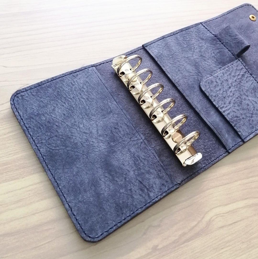 ミニ6 システム手帳 ダークグレー