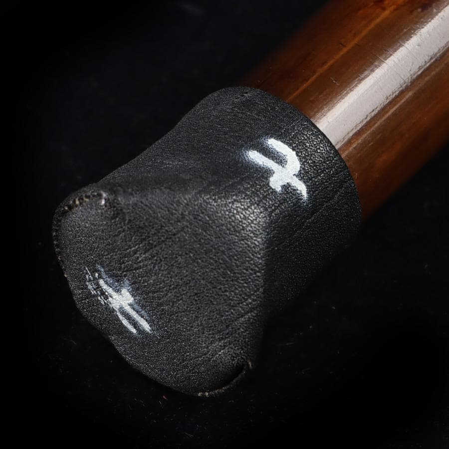 Y3273-2 琴古流 尺八 隆風銘 銀三線 螺鈿細工 全長51.5㎝ 竹製