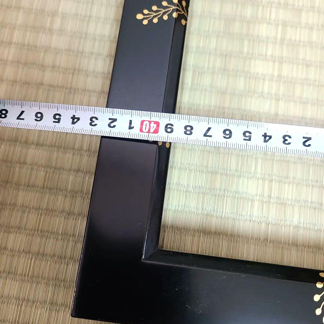 炉縁　塗師哲山作　踊桐蒔絵　茶道