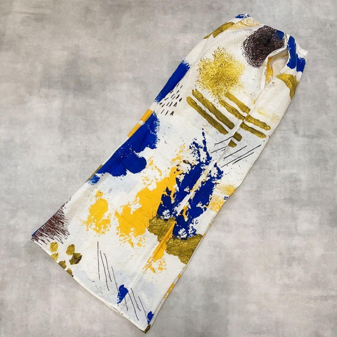 ナゴンスタンス 美品 ペイント ワイドパンツ ビッグシルエット マルチカラー