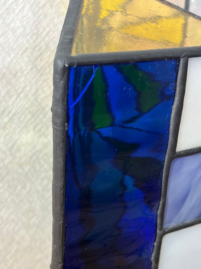 ステンドグラス ランプ ライト レトロ 店舗 ナイトランプ 杢目 ステンドガラス