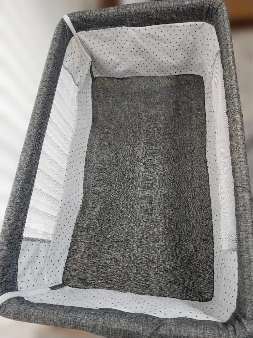 【☆美品☆】ベビーベッド　添い寝、ゆりかご、高さ調整可能