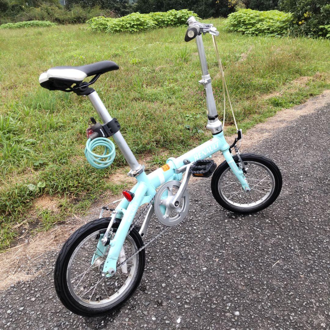 RENAULT 折りたたみ自転車 水色