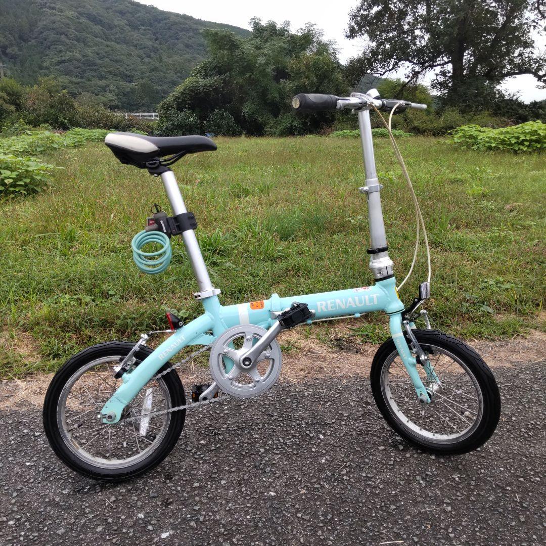 RENAULT 折りたたみ自転車 水色
