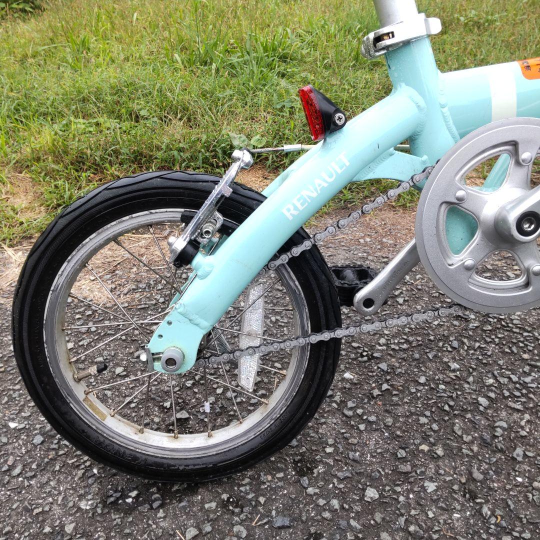 RENAULT 折りたたみ自転車 水色