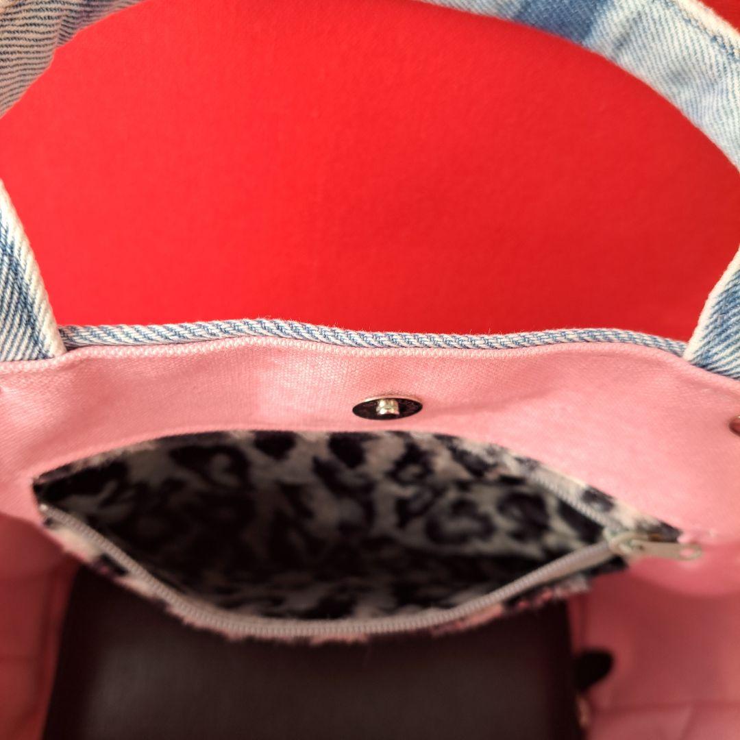 ね*】様 コヤンイサムチョン　ルミ　デニムリメイクフリルトートバッグ